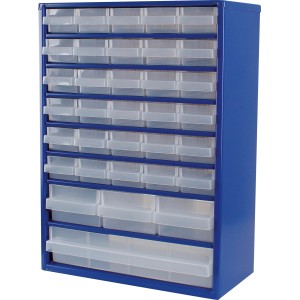 LUX-TOOLS Stahlmagazin mit 34 Schubladen