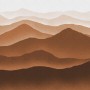 Komar Vliesfototapete Macchiato Mountains, braune Berglandschaft im Nebel, 300x250 cm.