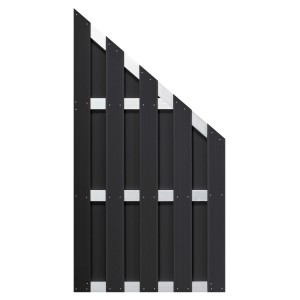 Elephant WPC Bohlenzaun Grace Line Anthrazit 180/ 90 cm x 90 cm x 3,3 cm