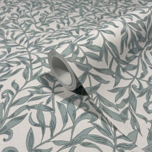 Graue Marburg Vliestapete mit modernem Blattmotiv und floralem Design.