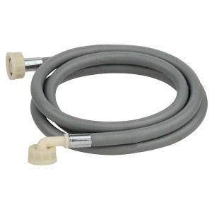 Grauer Kirchhoff Zulaufschlauch, 1,5 m, mit beidseitigem 3/4 Zoll Innengewinde für Waschmaschine.