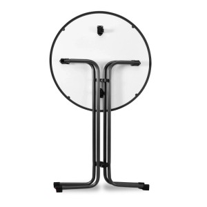 Beautissu Sylt Stehtisch, Ø 80 cm, Grau, Unteransicht mit Gestell.
