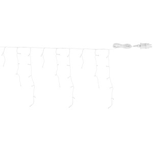 Weiße Globo Lichterkette aus Kunststoff, 1,20 m, mit LED-Stripes für Außenwand.