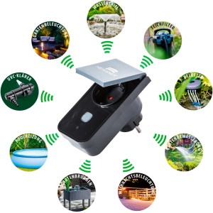 Heissner Smart Plug für Teichbeleuchtung & Gartensteuerung per App. Smarte Outdoor Steckdose.