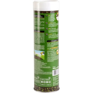 Compo Saat Rasen-Nachsaat 440g Dose für schnelle Rasenreparatur.