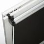 Gardinia EasyFix Thermo Rollo, 45x150 cm, Schwarz, mit Klemmträger am Fenster.