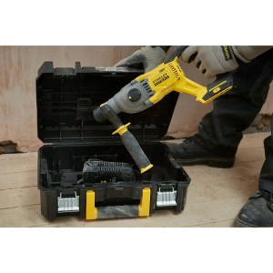 Stanley Akku-Kombihammer V20 SFMCH900B im Koffer, gelb/schwarz. Akku-Bohrhammer für Beton, Stein und Naturstein.