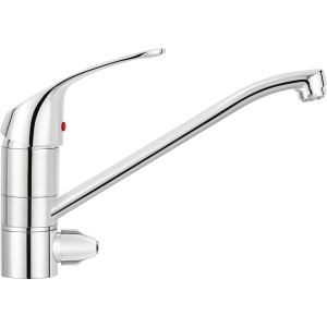 Chromfarbene baliv Niederdruck Küchenarmatur KI-1184 N mit Geräteanschluss.