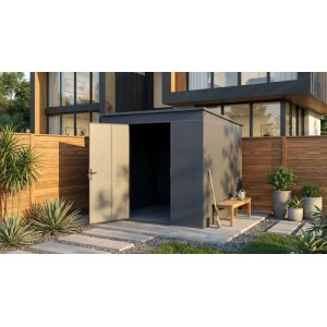 Weka Metall-Gerätehaus Gary 242 cm x 248 cm Anthrazit