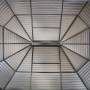 Innenansicht des Dachs vom Sojag Pavillon Charleston 384x384 cm, Stahl verzinkt.