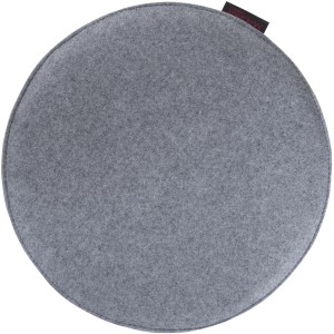 Graues, rundes Stuhlkissen Avaro (Ø 35 cm) von Magma aus Filzimitat.