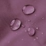Wasserabweisender Bezug des Sitting Point Sessel Twist Scuba in Aubergine mit Wassertropfen.