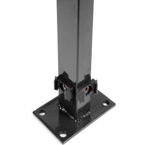 Floraworld Eckpfosten, anthrazit, 69 cm, mit Bodenplatte für Zaunbau & Sichtschutz.