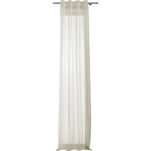 Mydeco Schlaufenschal Pure Ecru, halbtransparenter Fenstervorhang mit Schlaufenaufhängung.