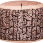 Sitting Point Hocker Wood, 60 l, Natur mit Holzoptik-Muster. Bequemer Sitzsack für Jugend- und Wohnzimmer.