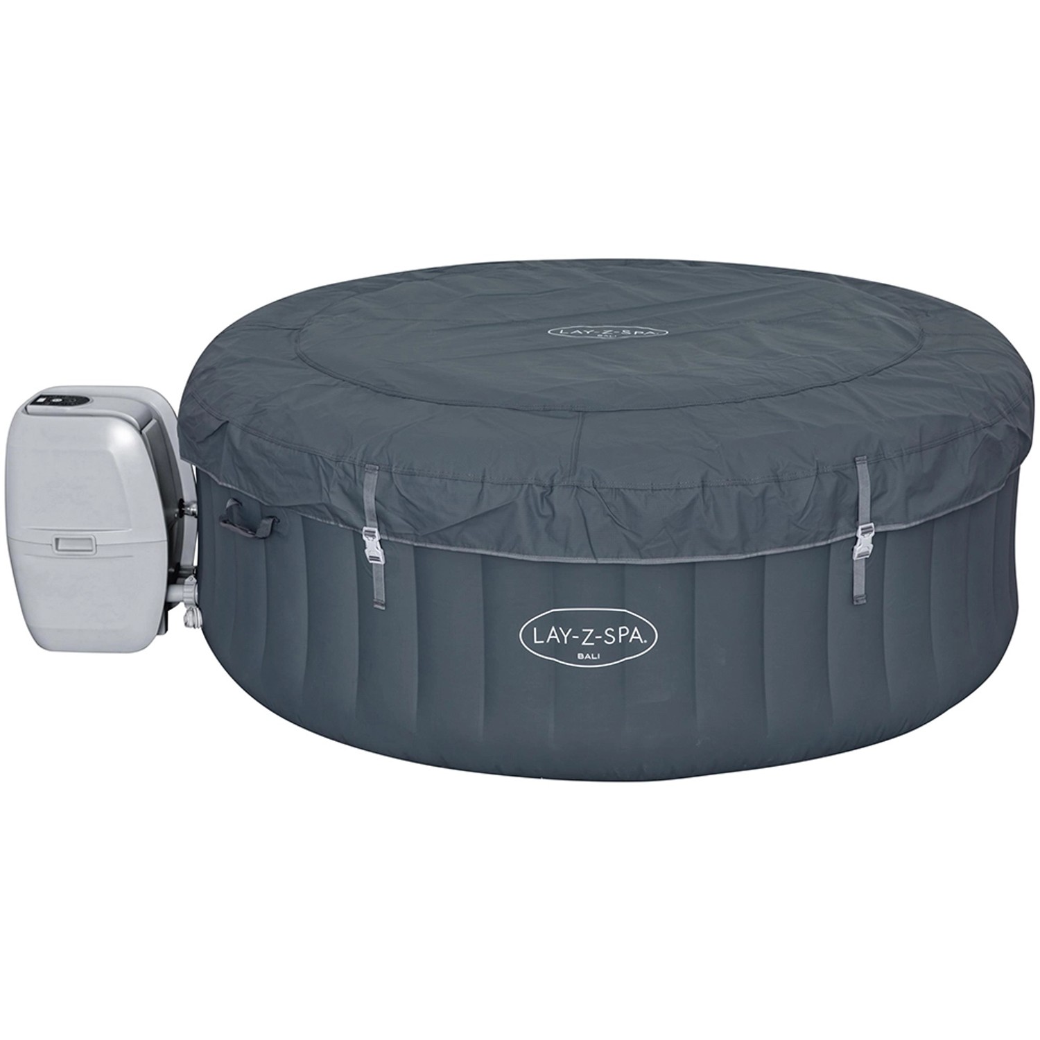 Bestway Lay-Z-Spa Bali AirJet, aufblasbarer Whirlpool Ø 180 cm mit Abdeckung und Pumpe.