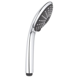 Grohe QuickFix Vitalio Massage Handbrause mit drei Strahlarten und Antikalk-System in Chrom.