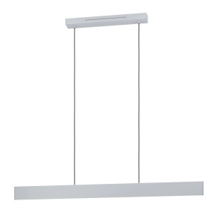Graue LED-Pendelleuchte Andreas-Z von Eglo Connect, 119 cm breit, mit RGB/CCT Funktion.