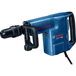 Blauer Bosch Professional GSH 11 E Schlaghammer im Handwerkerkoffer.