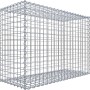 Leerer Gabiona Gabionenkorb, 70x100x40 cm, Maschenweite 5x5 cm, aus verzinktem Draht.