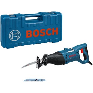 Bosch Professional Säbelsäge GSA 1100 E mit Koffer und Sägeblättern.