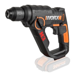 Worx Akku-Bohrhammer WX390.9 Solo, Akku-Bohrhammer ohne Akku und Ladegerät.
