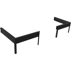 Halls Fundamentrahmen, schwarz, für Gewächshaus Qube Lean-to 26. Zubehör für stabilen Aufbau.