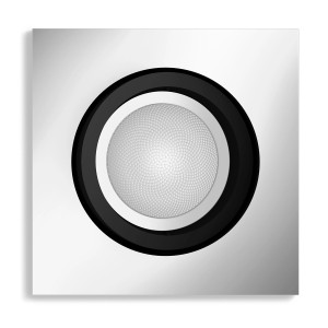 Eckiger Philips Hue LED-Einbauspot Centura in Aluminium, White & Color Ambiance.