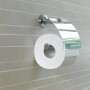 Spirella Toilettenpapierhalter Campagne Chrom mit Deckel an Wand.
