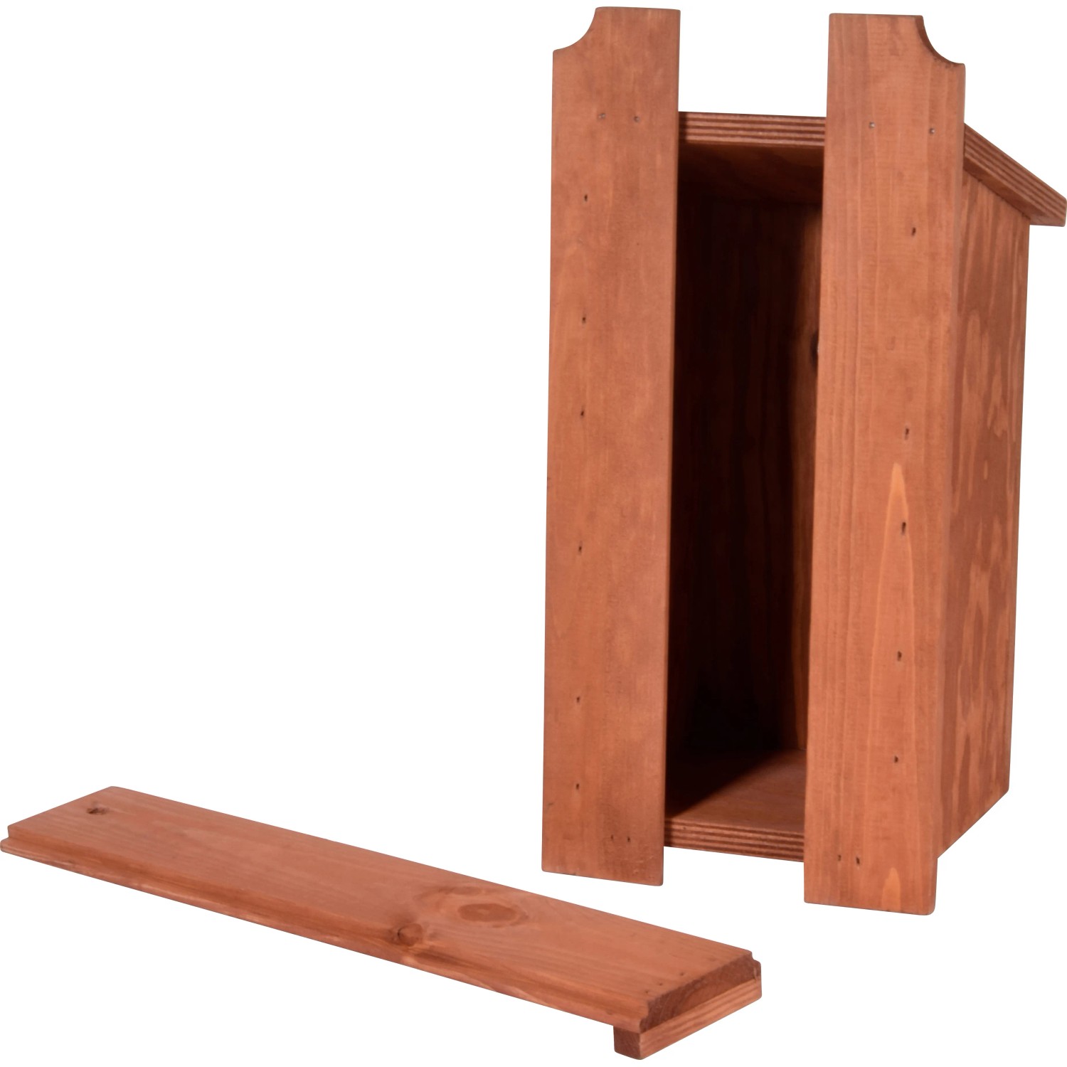 Kiefer Nistkasten mit Kohlmeise Motiv, 17x18x35cm, Einflugloch Ø32mm, FSC®-zertifiziert.