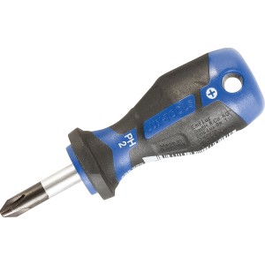 LUX Vergaser-Schraubendreher Comfort PH2 mit blau-schwarzem Griff und Kreuzschlitz