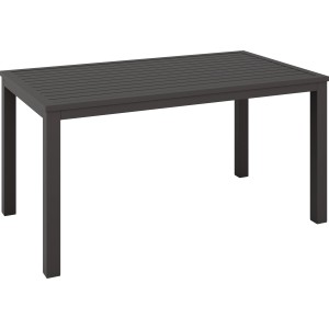 Esstischgruppe Invermay 4-teilig Aluminium FSC® Akazienholz Anthrazit-Hellgrau