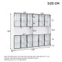 okwish Vitrine mit LED Beleuchtung Schranktüren Stauraum Wohnzimmer 240x34x200cm Weiß_5