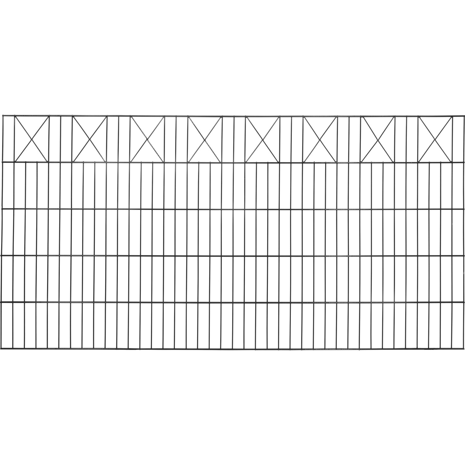 DekorDoppelstabmattenzaun XReihe Anthrazit 100 x 200 cm kaufen bei OBI