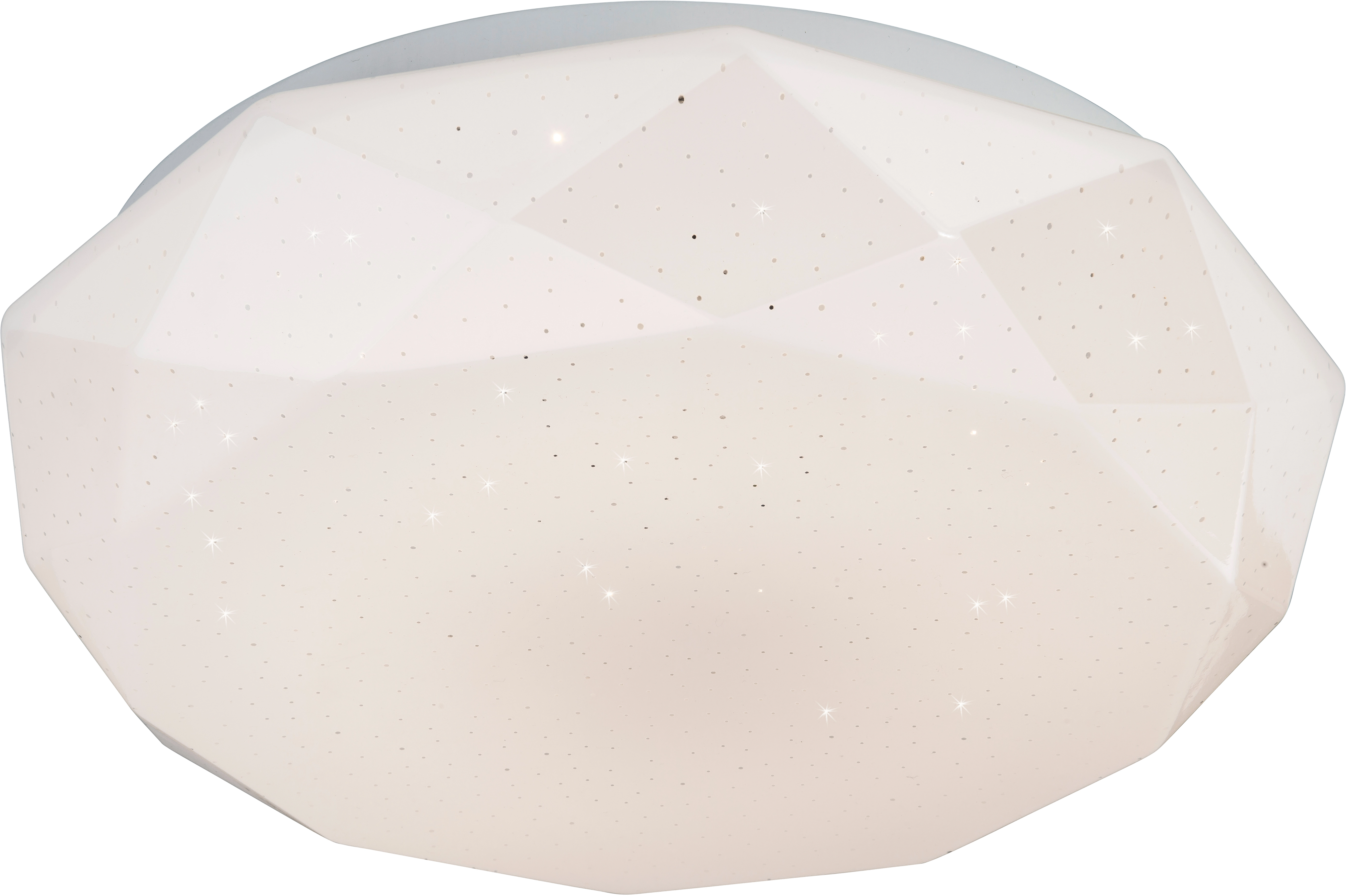 Nino Leuchten LED-Deckenleuchte Diamond Weiß-Diamant Ø 35 cm