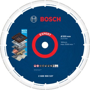 Bosch Expert Diamanttrennscheibe Metall, 355 mm Durchmesser. Zubehör für Winkelschleifer.