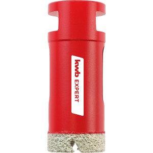 Roter kwb Fliesenbohrer M14, 30 mm Durchmesser, für Winkelschleifer. Diamantbohrer für Fliesen.