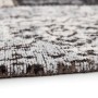 Detailansicht: Silberner Vintageteppich Vecchia 1110, 160x230 cm, handgefertigt mit Jacquard-Muster.