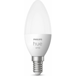 Philips Hue White E14 Lampe, 470 lm, warmweißes Licht für Lampen mit E14 Fassung.