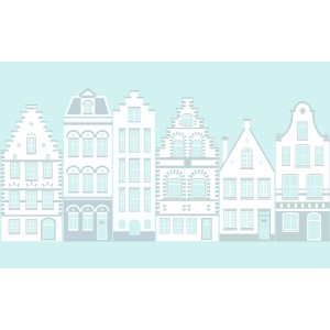 d-c-fix Statische Folie Premium New Haven mit Häuser Muster, 45cm