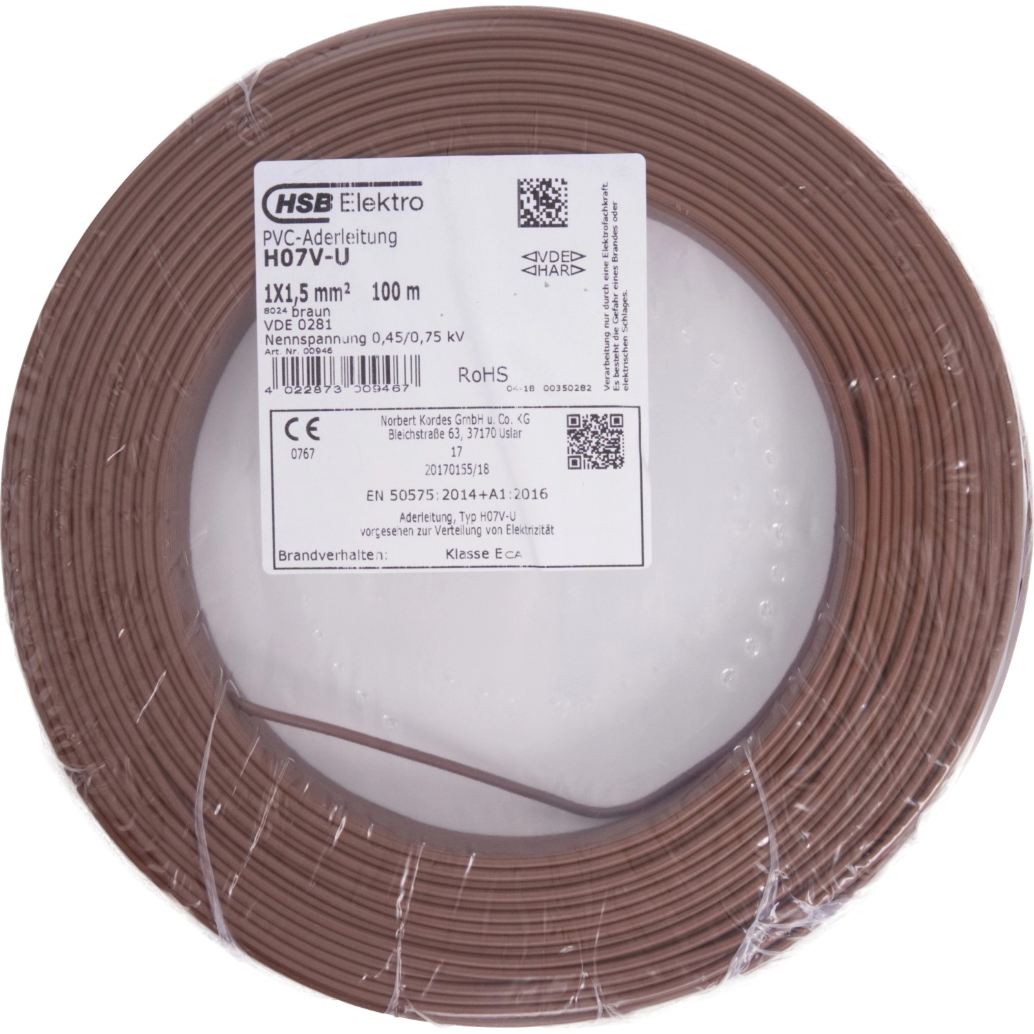 MAS Premium 5 – 100 M Cavo Cavo A Filo H07 V-U 1,5 2,5 Cavo - Foto 3