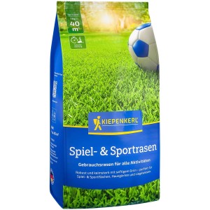 Kiepenkerl Spiel- und Sportrasen, 1 kg Packung. Strapazierfähiger Rasensamen für den Garten.
