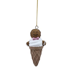 Dekorative Pfefferkuchen Anhänger Lebkuchenmann Figur, 11,5 cm, für Weihnachten.