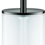 Grohe WC-Bürstengarnitur Selection Hard Graphite, Glas/Metall, Wandmontage.