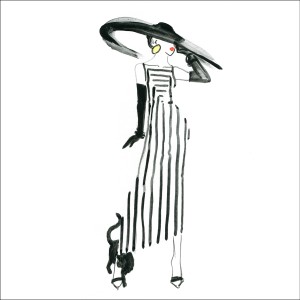 Pro Art Glasbild Fashion Drawing I 30 cm x 30 cm