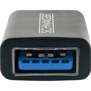 Schwaiger USB 3.1 Adapter mit USB-C Stecker zu USB 3.0 Buchse für Computer & Multimedia Zubehör.