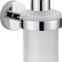 Tesa Smooz Seifenspender, verchromt, zur Wandmontage. Modernes Bad-Accessoire mit satiniertem Glas.