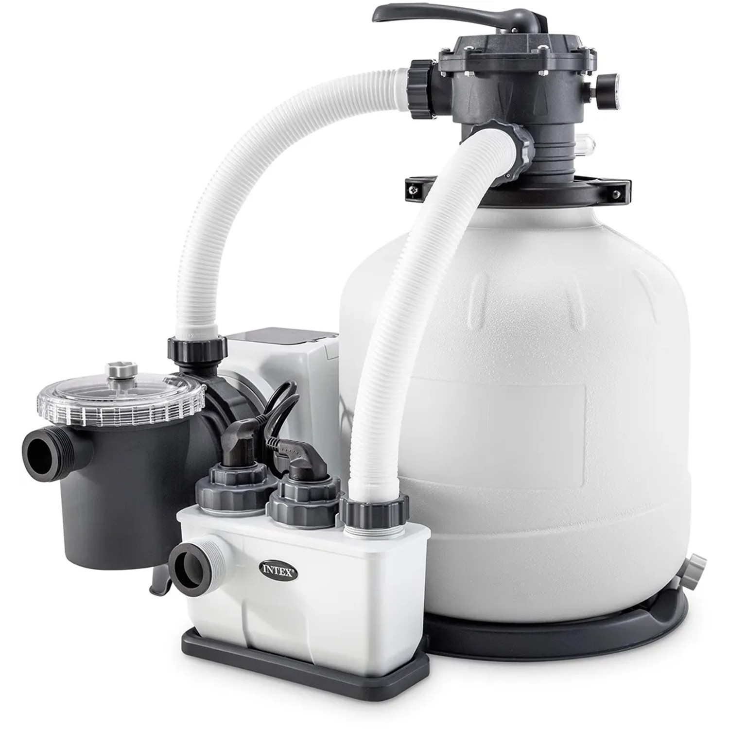 Intex Krystal Clear Sandfilteranlage und Salzwassersystem ECO-20220-2 für Pools.