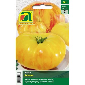 Austrosaat Tomate Ananas: Samen für gelb-rot geflammte Fleischtomaten.