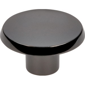 Siro Möbelknopf, Metall, Schwarz-Chrom glänzend, Ø 37 mm.